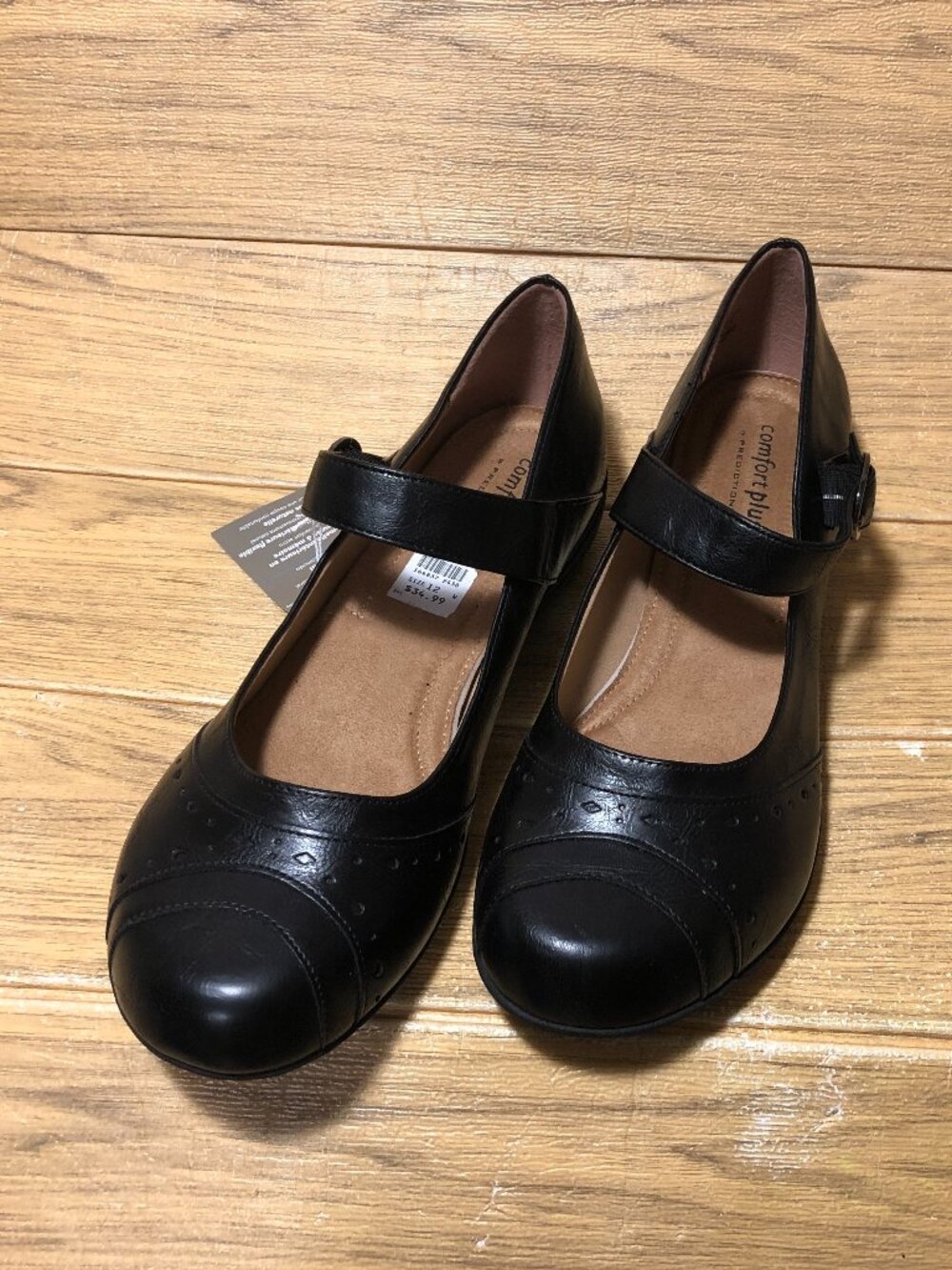 Comfort Plus women slip on Black Mary jane, NWT, size 12W